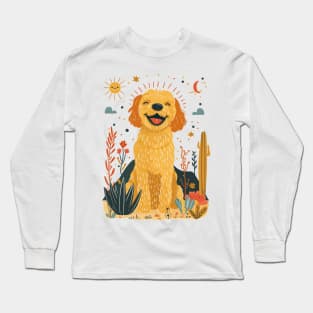 Happy GoldenDoodle Dog Long Sleeve T-Shirt